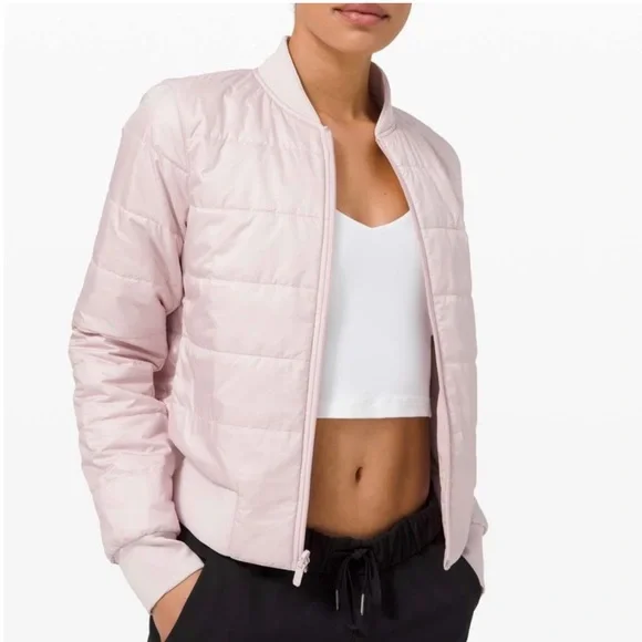 Lululemon dusty pink bomber jacket size small like new - Picture 11 of 13